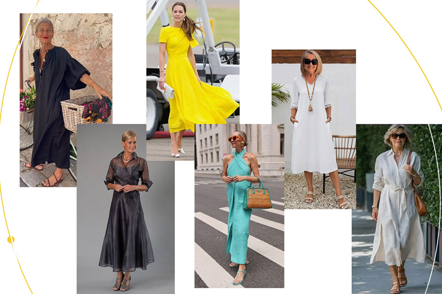 Looks com vestidos midi