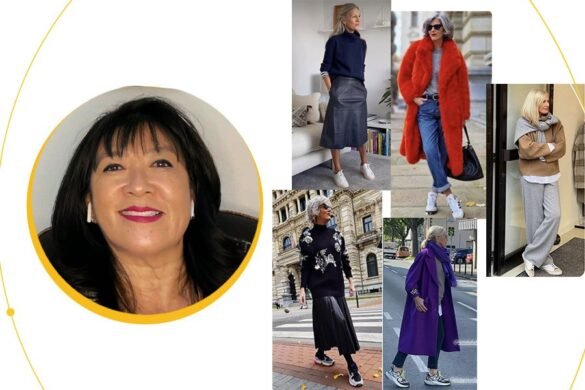 Moda _ Looks com tênis de várias cores para Mulheres Maduras