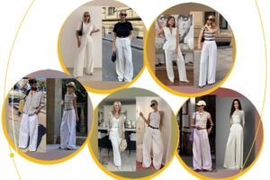 Looks com pantalona branca ou offwhite