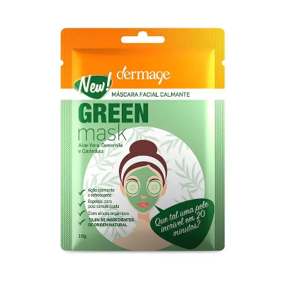 Dermage Green Mask – Máscara facial calmante 10g